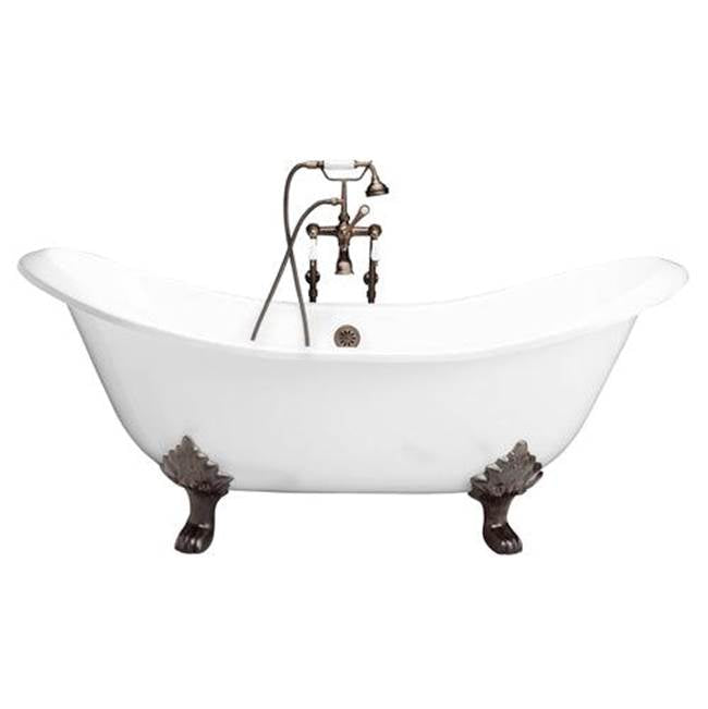 Barclay - Tub Kit 71'' CI Dbl Slipper Filler, Supplies, Drain-ORB - Oil Rubbed Bronze