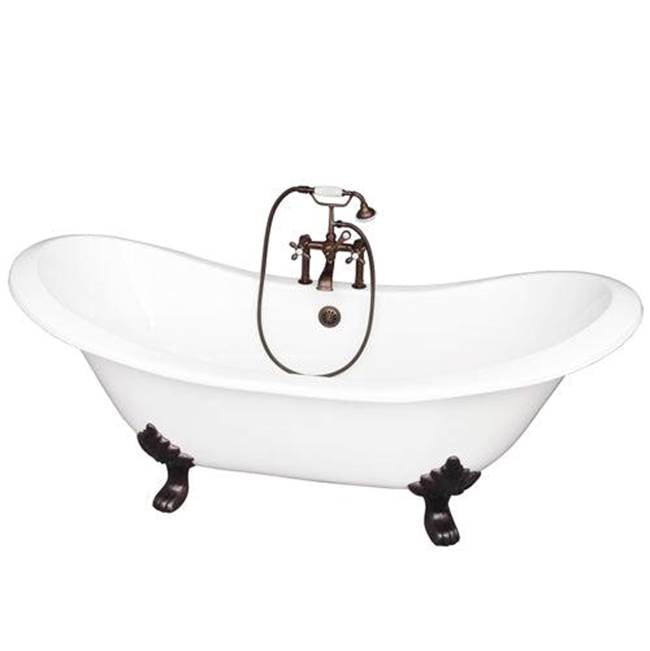 Barclay - Tub Kit 71'' CI Dbl Slipper Filler, Supplies, Drain-ORB - Oil Rubbed Bronze