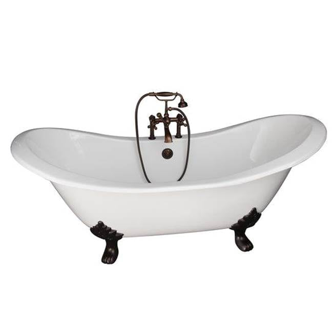 Barclay - Tub Kit 71'' CI Dbl Slipper, Filler, Supplies, Drain-ORB - Oil Rubbed Bronze