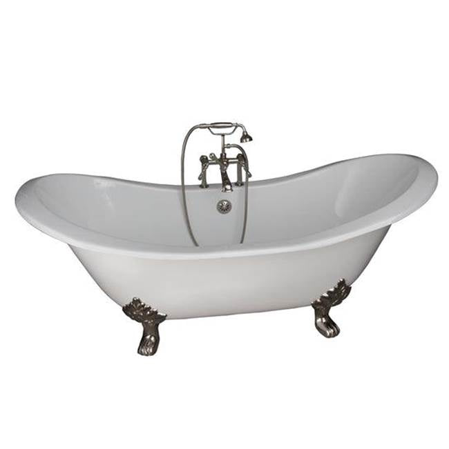 Barclay - Tub Kit 71'' CI Dbl Slipper Filler, Supplies, Drain-PN - Polished Nickel