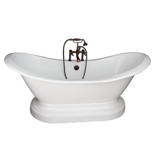 Barclay - Tub Kit 71'' CI Dbl Slipper Filler, Supplies, Drain-ORB - Oil Rubbed Bronze