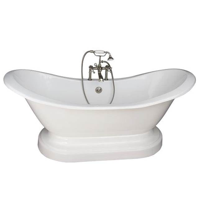 Barclay - Tub Kit 71'' CI Dbl Slipper, Filler,Supplies,Drain-PN - Polished Nickel