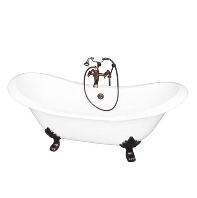 Barclay - Tub Kit 71'' CI Dbl Slipper Filler, Supplies, Drain-ORB - Oil Rubbed Bronze