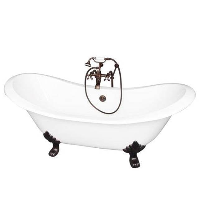 Barclay - Tub Kit 71'' CI Dbl Slipper Filler, Supplies, Drain-ORB - Oil Rubbed Bronze