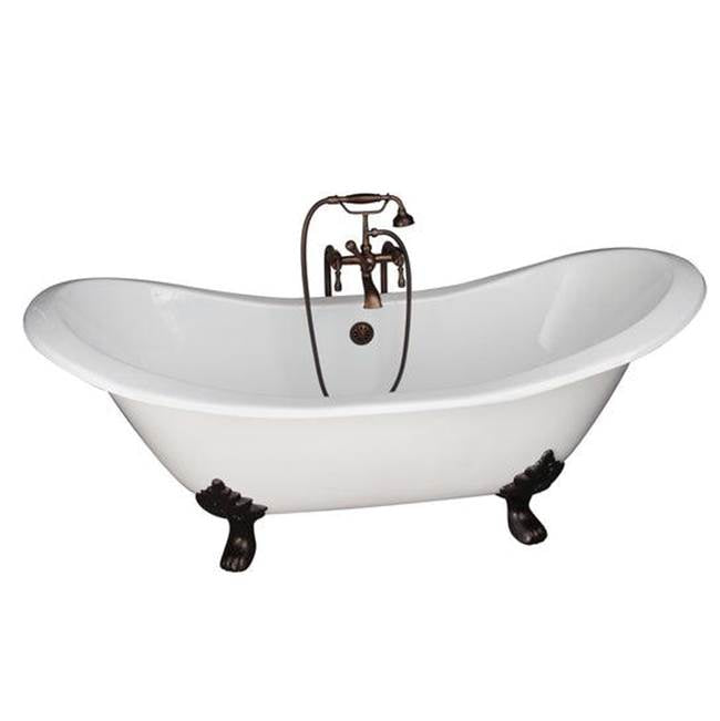 Barclay - Tub Kit 71'' CI Dbl Slipper Filler, Supplies, Drain-ORB - Oil Rubbed Bronze