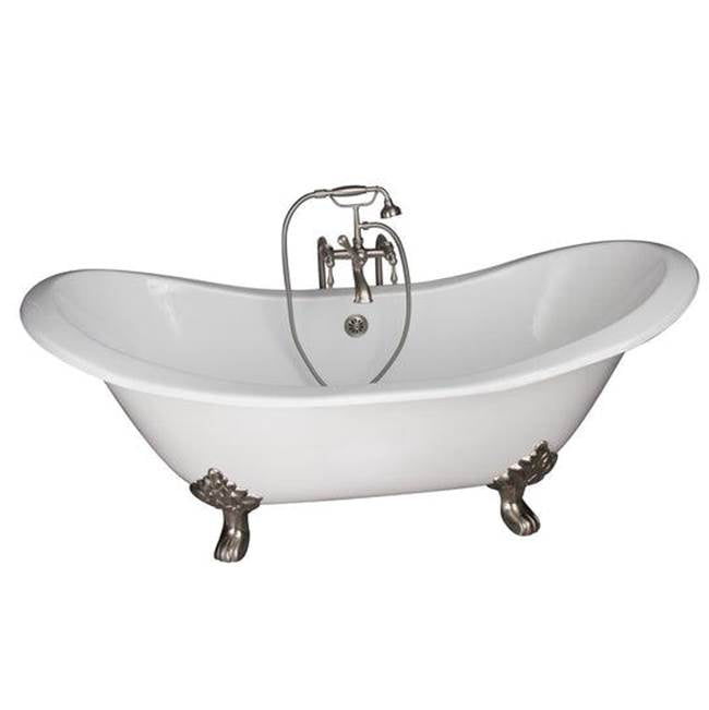 Barclay - Tub Kit 71'' CI Dbl Slipper Filler, Supplies, Drain-BrNkl