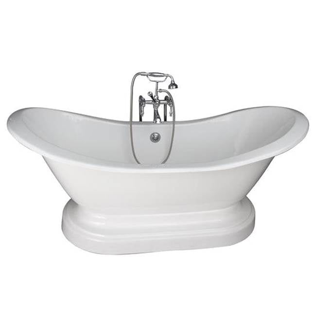 Barclay - Tub Kit 71'' CI Dbl Slipper, Filler, Supplies, Drain-Chrome - Polished Chrome