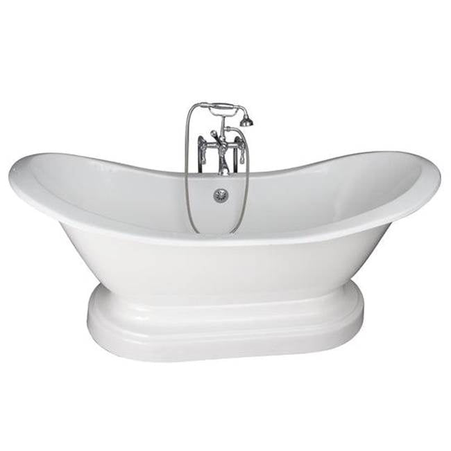 Barclay - Tub Kit 71'' CI Dbl Slipper, Filler, Supplies, Drain-Chrome - Polished Chrome