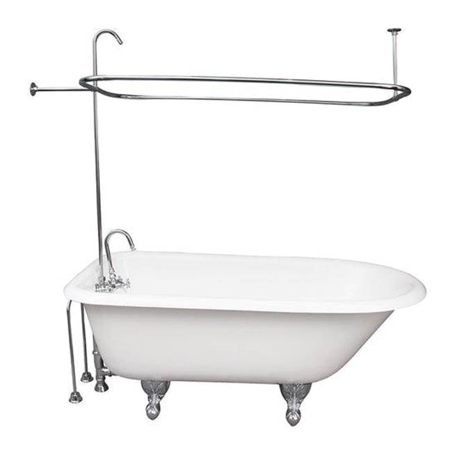 Barclay - Tub Kit 60'' CI Roll Top, Shwr Unit, Supplies, Drain-Chrome - Polished Chrome