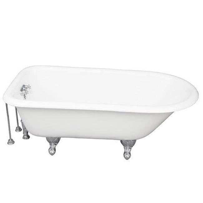 Barclay - Tub Kit 60'' CI Roll Top, Tub Filler, Supplies, Drain-Chrome - Polished Chrome
