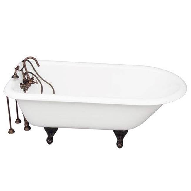 Barclay - Tub Kit 60'' CI Roll Top Filler, Supplies, Drain-ORB - Oil Rubbed Bronze