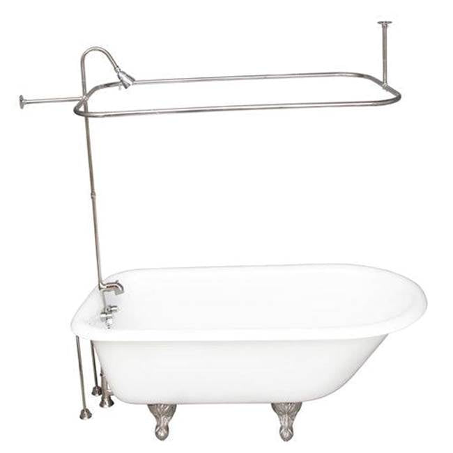 Barclay - Tub Kit 67'' CI Roll Top, Shwr Unit, Supplies, Drain-Chrome - Polished Chrome