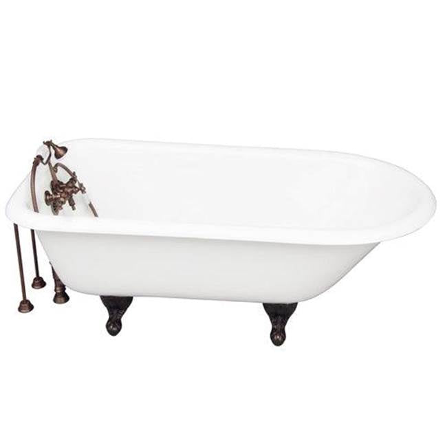 Barclay - Tub Kit 67'' CI Roll Top, Tub Filler, Supplies, Drain-ORB - Oil Rubbed Bronze