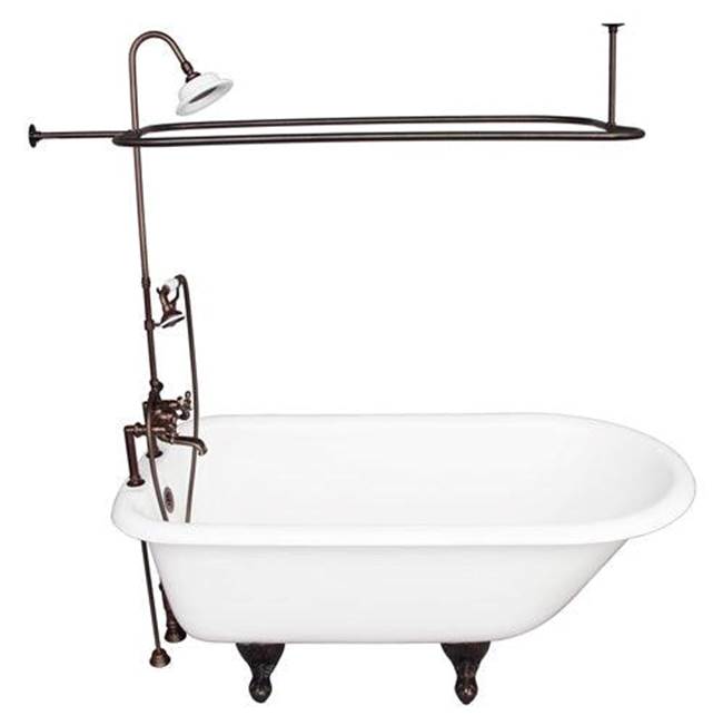Barclay - Tub Kit 60'' CI Roll Top, Shwr Unit, Supplies, Drain-ORB - Oil Rubbed Bronze