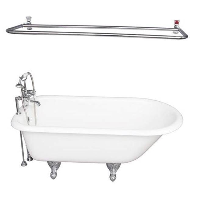 Barclay - Tub Kit 67'' CI Roll Top, Shwr Rd,Filler,Supplies, Drain-Chrm - Polished Chrome