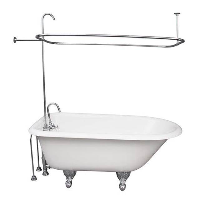 Barclay - Tub Kit 54'' CI Roll Top, Shwr Unit, Supplies, Drain-Chrome - Polished Chrome