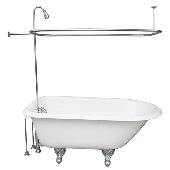 Barclay - Tub Kit 54'' CI Roll Top, Shwr Unit, Supplies, Drain-Chrome - Polished Chrome