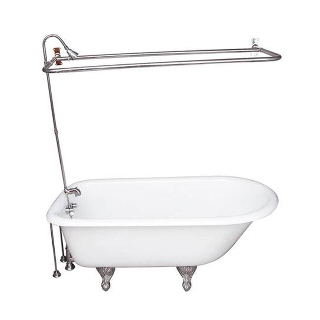 Barclay - Tub Kit 54'' CI Roll Top, Shwr Unit, Supplies, Drain-Chrome - Polished Chrome