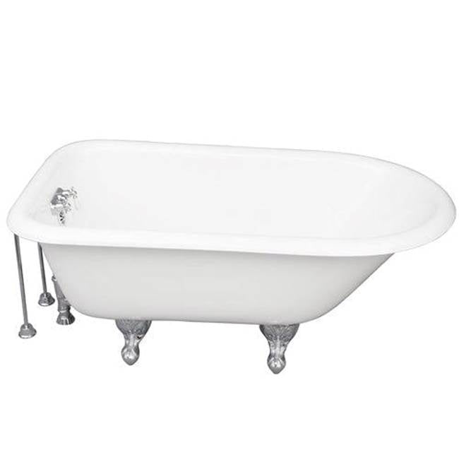 Barclay - Tub Kit 54'' CI Roll Top, Tub Filler, Supplies, Drain-Chrome - Polished Chrome