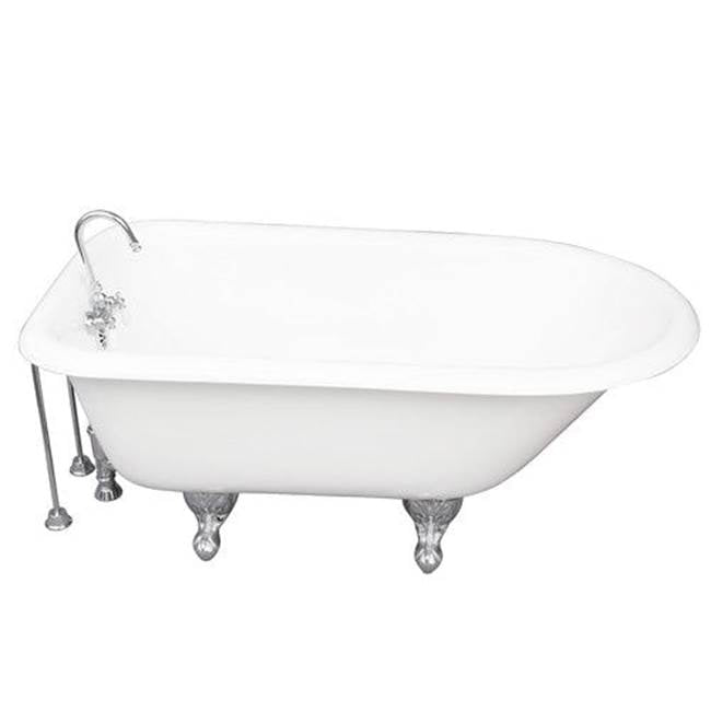 Barclay - Tub Kit 54'' CI Roll Top, Tub Filler, Supplies, Drain-Chrome - Polished Chrome