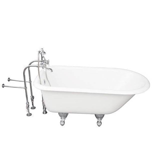 Barclay - Tub Kit 54'' CI Roll Top, Tub Filler, Supplies, Drain-Chrome - Polished Chrome
