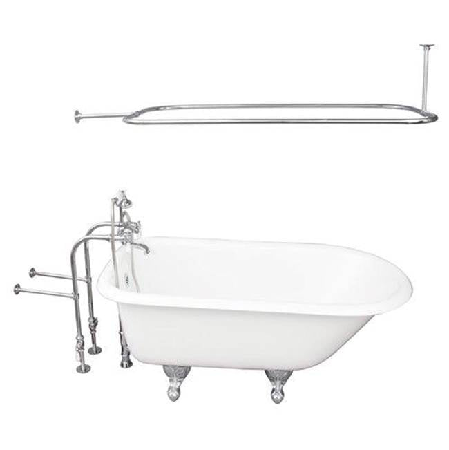Barclay - Tub Kit 54'' CI Roll Top, Shwr Rd,Filler,Supplies, Drain-Chrm - Polished Chrome