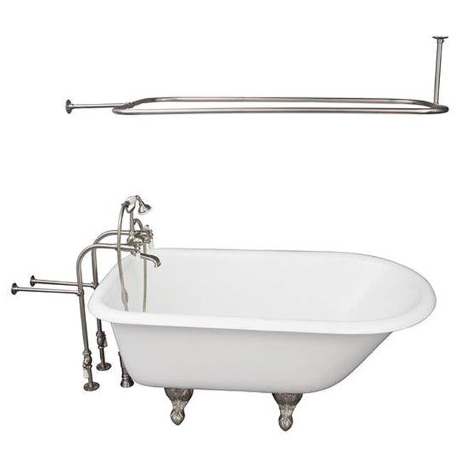 Barclay - Tub Kit 54'' CI Roll Top, Shwr Rd,Filler,Supplies,Drain-BrNkl - Satin Nickel