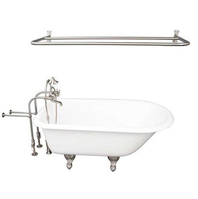 Barclay - Tub Kit 54'' CI Roll Top, Shwr Rd,Filler,Supplies,Drain-BrNkl - Satin Nickel