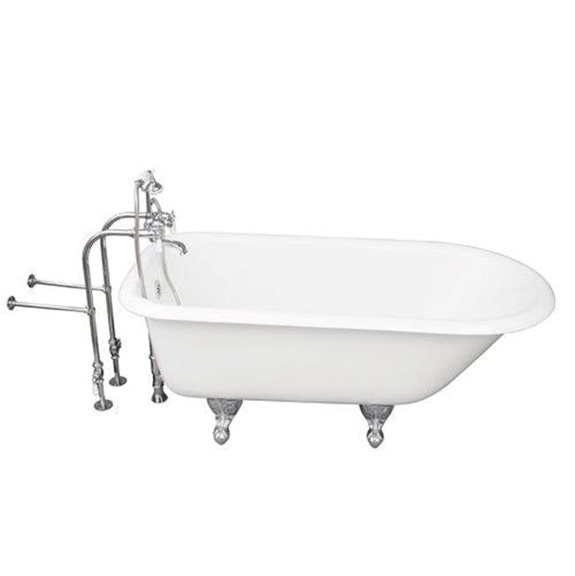 Barclay - Tub Kit 60'' CI Roll Top, Tub Filler, Supplies, Drain-Chrome - Polished Chrome