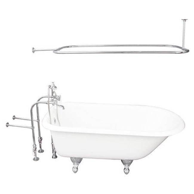 Barclay - Tub Kit 60'' CI Roll Top, Shwr Rd,Filler,Supplies, Drain-Chrm - Polished Chrome