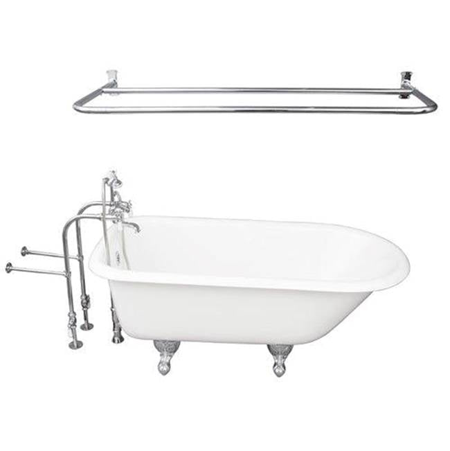Barclay - Tub Kit 60'' CI Roll Top, Shwr Rd,Filler,Supplies, Drain-Chrm - Polished Chrome