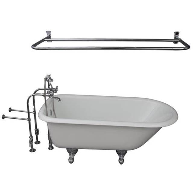 Barclay - Tub Kit 60'' CI Roll Top, Shwr Rd,Filler,Supplies, Drain-Chrm - Polished Chrome