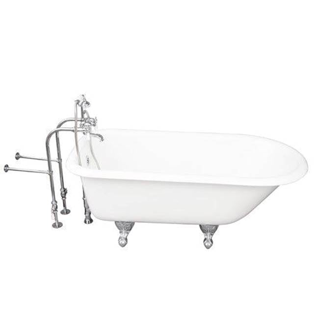 Barclay - Tub Kit 67'' CI Roll Top, Tub Filler, Supplies, Drain-Chrome - Polished Chrome