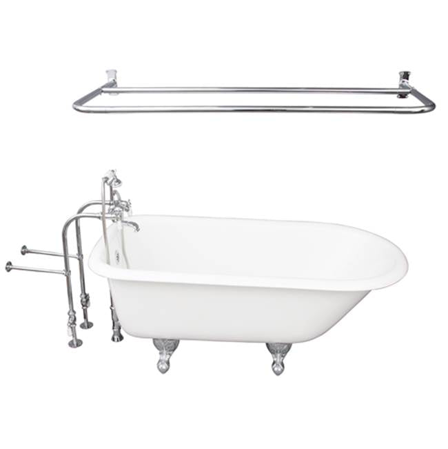 Barclay - Tub Kit 67'' CI Roll Top, Shwr Rd,Filler,Supplies,Drain-Chrm - Polished Chrome