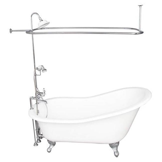 Barclay - Tub Kit 67'' CI Slipper, Shwr Unit, Supplies, Drain-Chrome - Polished Chrome