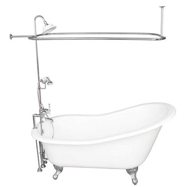 Barclay - Tub Kit 60'' CI Slipper, Shwr Unit, Supplies, Drain-Chrome - Polished Chrome