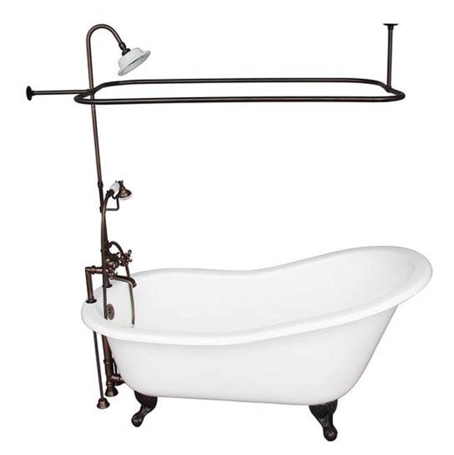 Barclay - Tub Kit 60'' CI Slipper, Shwr Unit, Supplies, Drain-ORB - Oil Rubbed Bronze