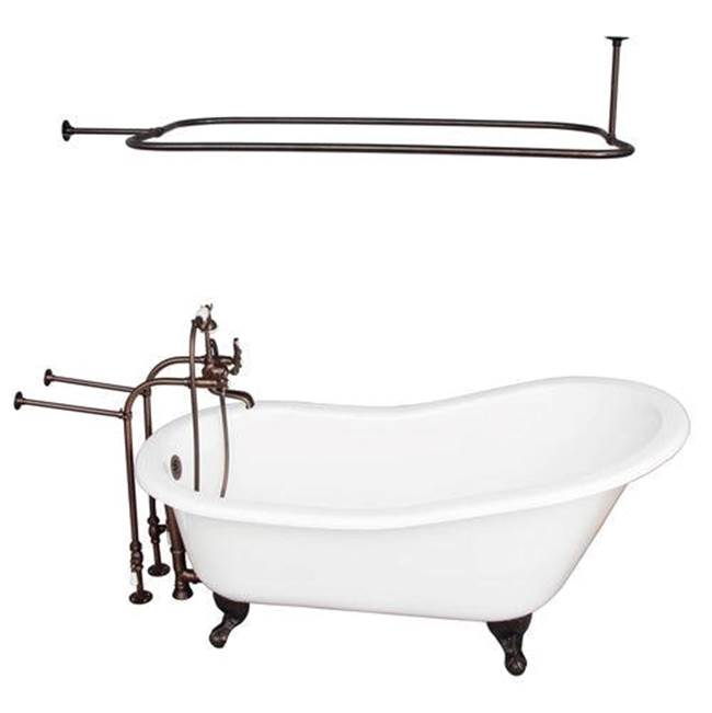 Barclay - Tub Kit 60'' CI Slipper, Shwr Rd,Filler,Supplies, Drain-ORB - Oil Rubbed Bronze