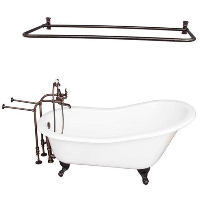 Barclay - Tub Kit 60'' CI Slipper, Shwr Rd,Filler,Supplies, Drain-ORB - Oil Rubbed Bronze