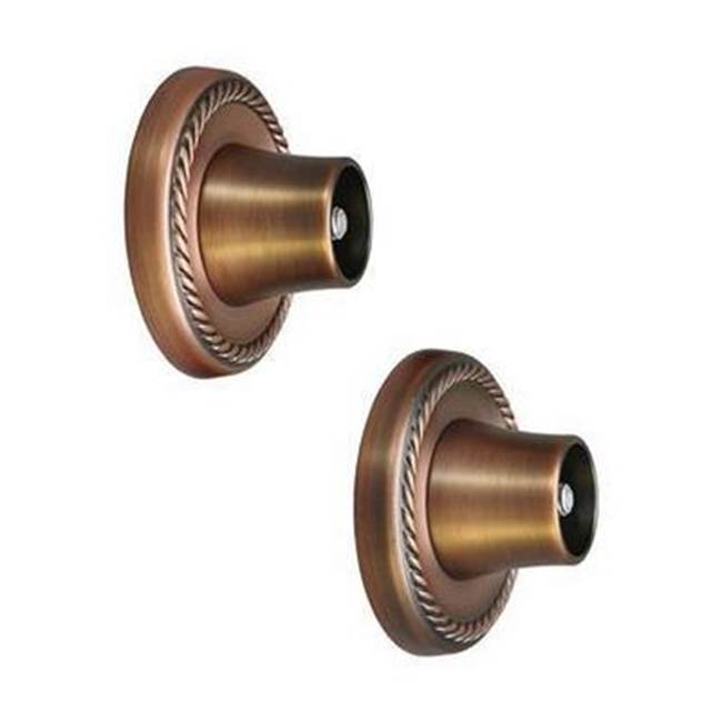 Barclay - Decorative Round Flange 1'', Pair, Oil Rubbed Bronze - Oil Rubbed Bronze