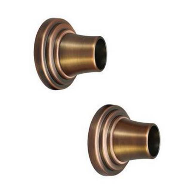Barclay - Decorative Stepped Flange 1'', Pair, Oil Rubbed Bronze - Oil Rubbed Bronze