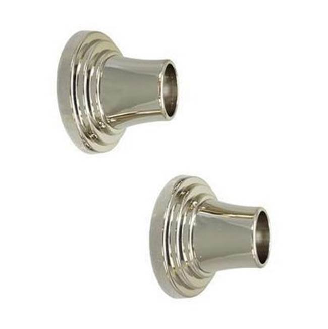 Barclay - Decorative Stepped Flange 1'', Pair, Polished Nickel - Polished Nickel