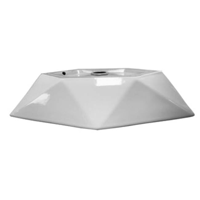 Angelina 25'' Wide Hexagon Basin, White
