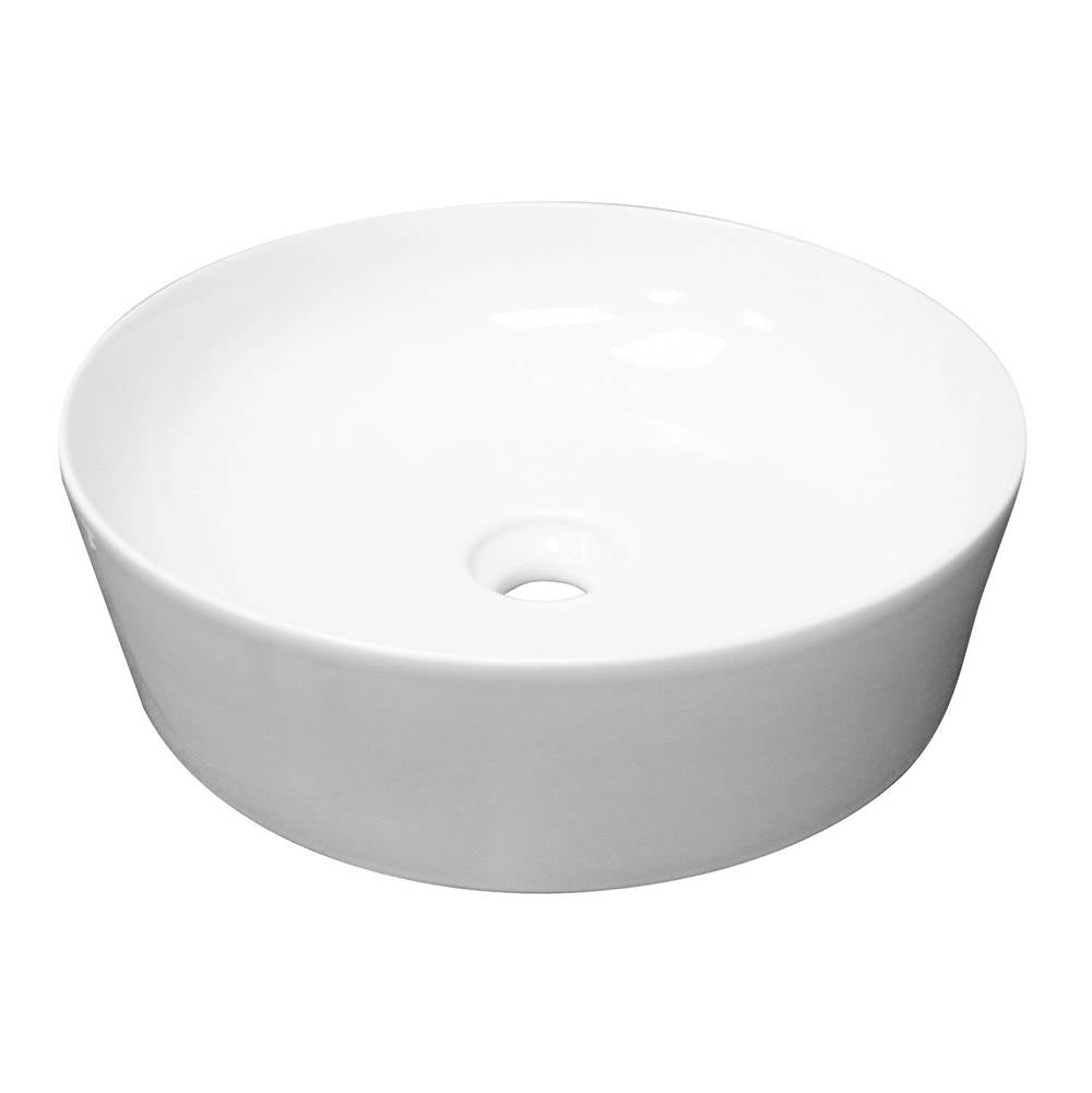 Feeling Slim 16-1/2'' Round Above Counter Basin,Matt White