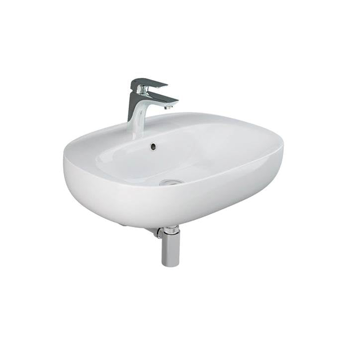 Barclay - Illusion 600 Wall-Hung Basin 1-hole, WHITE - White