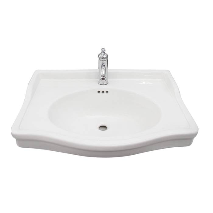 Barclay - Ensal Wall-Hung with 1 Fauce Hole, Overflow, White - White