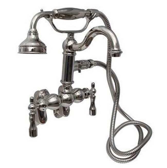 Barclay - Hook Spout w/Hand Shwr,Tub Wall Mount,Metal Lever Hdls,PN - Polished Nickel
