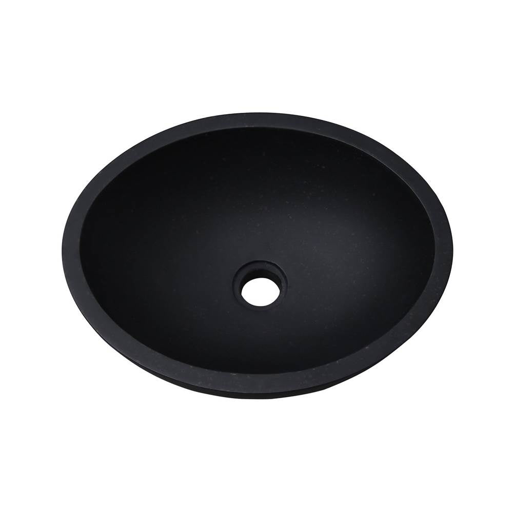 Caspar Small Oval Cement Vessel, Dusk Gray