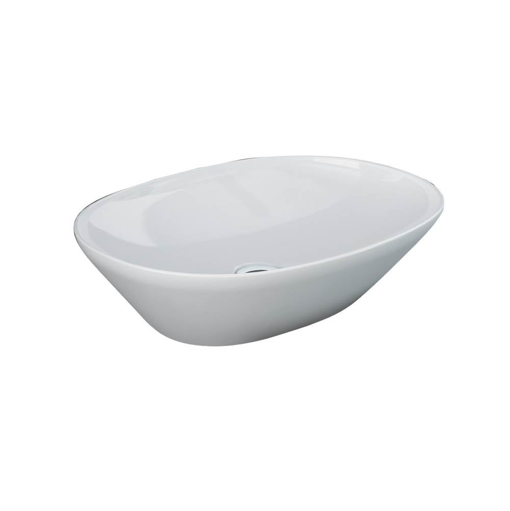 Barclay - Variant 19-3/4'' x 14'' Oval Counter Top Basin in White - White