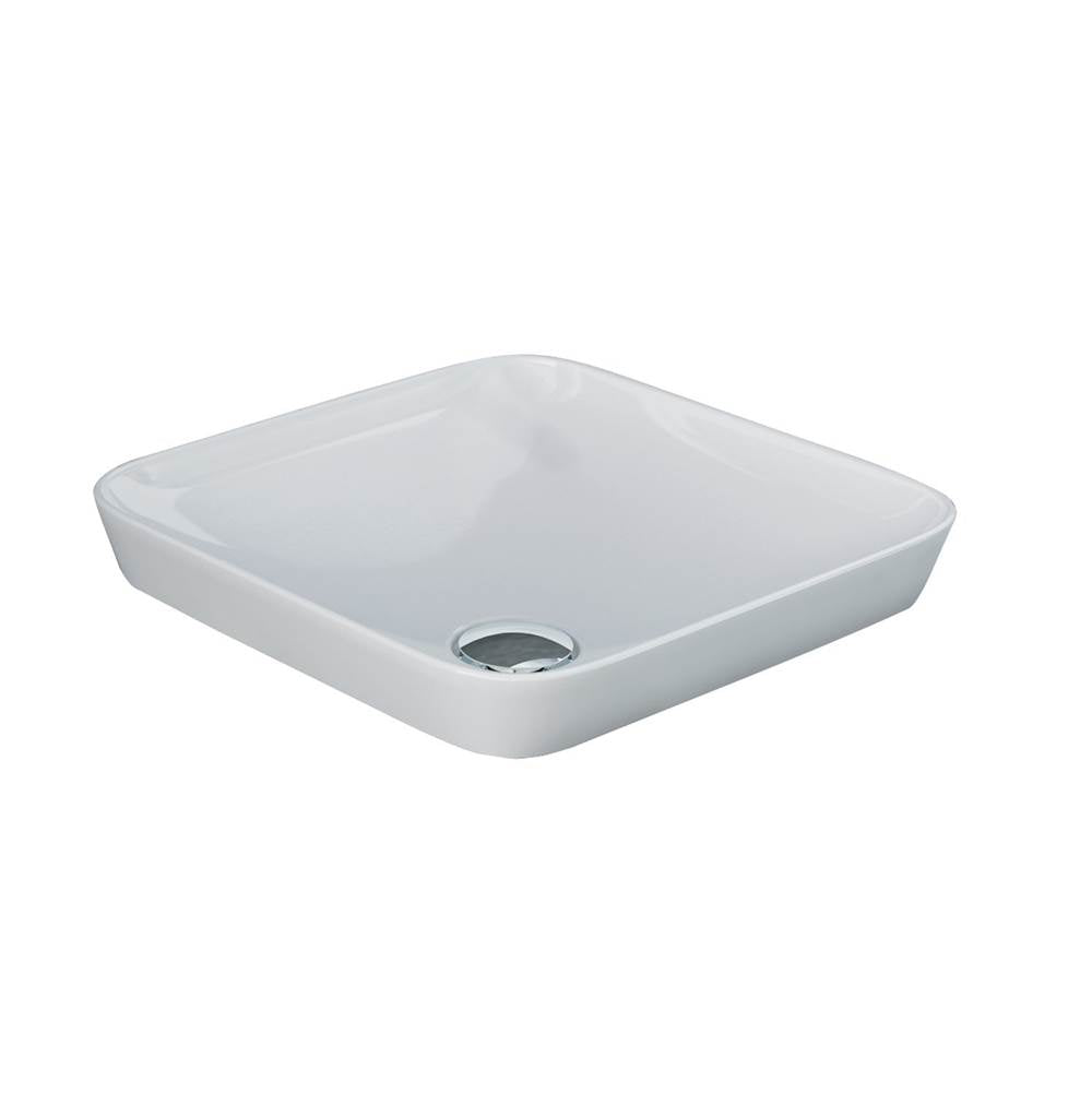 Barclay - Variant 14'' Square Drop-In Basin in White - White